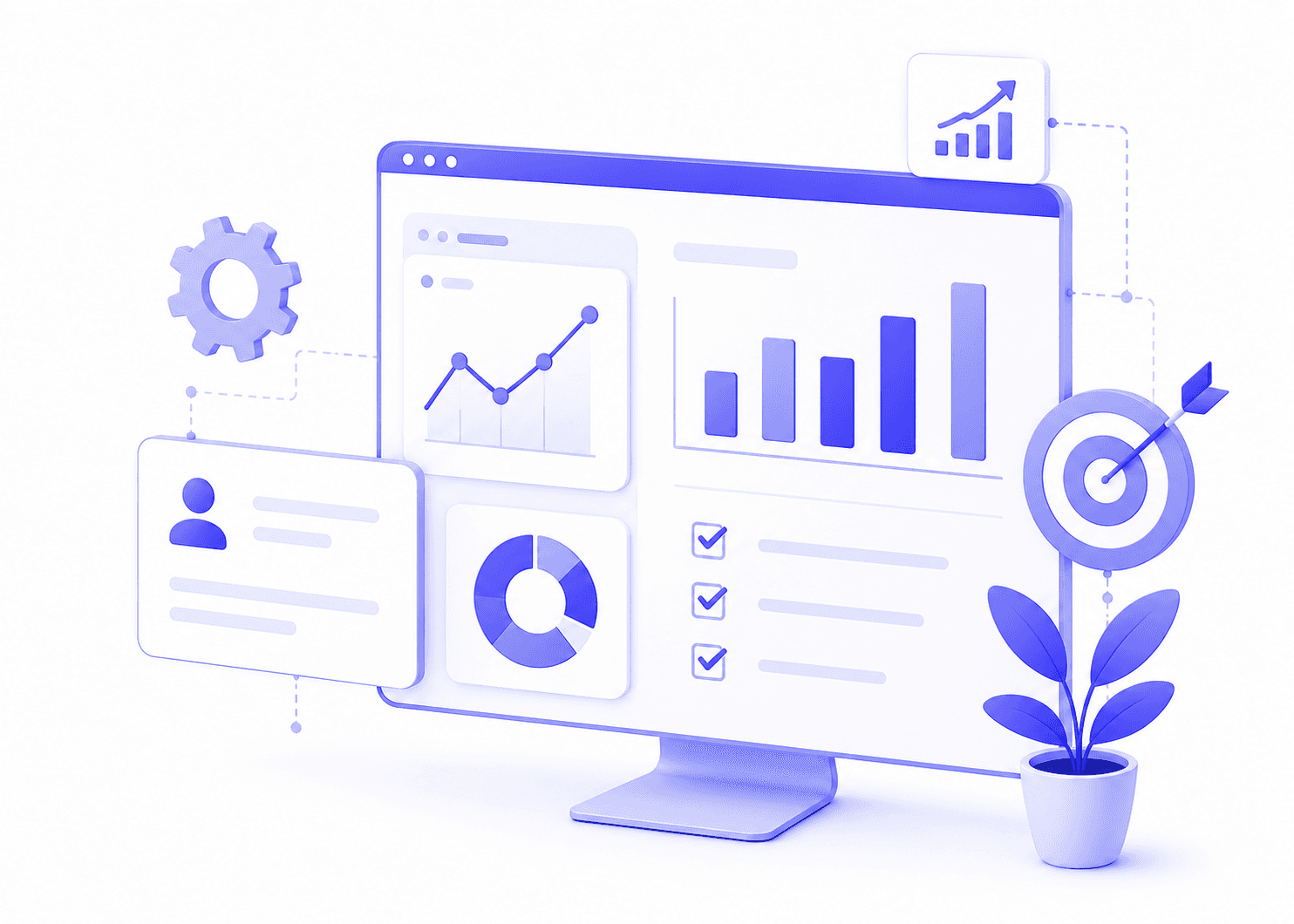 Business Solutions 3D Illustration