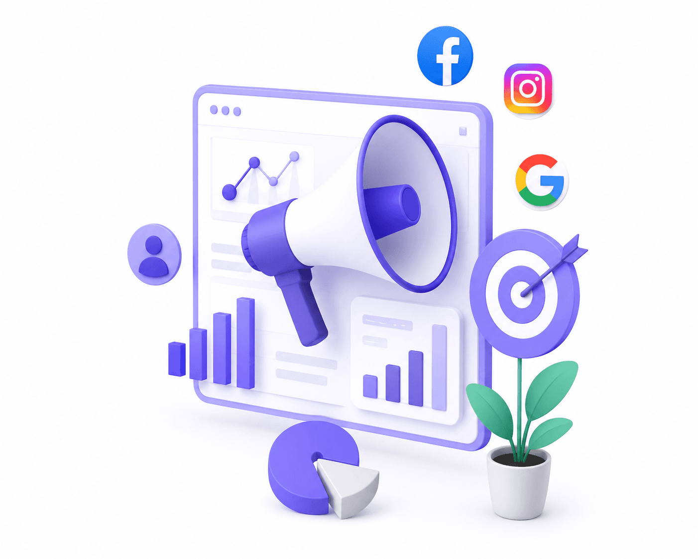 Marketing Solutions 3D Illustration