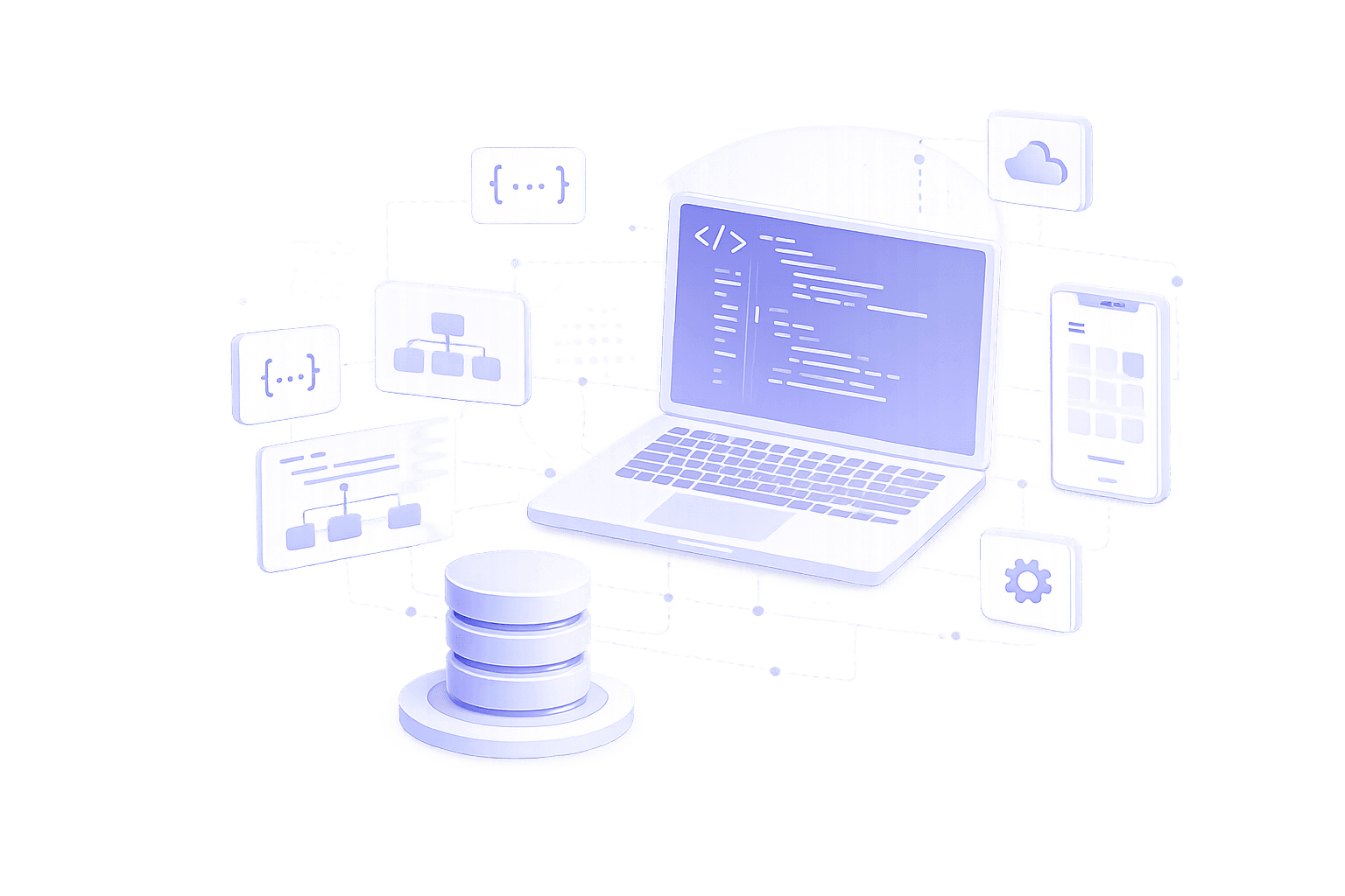 Software Development 3D Illustration